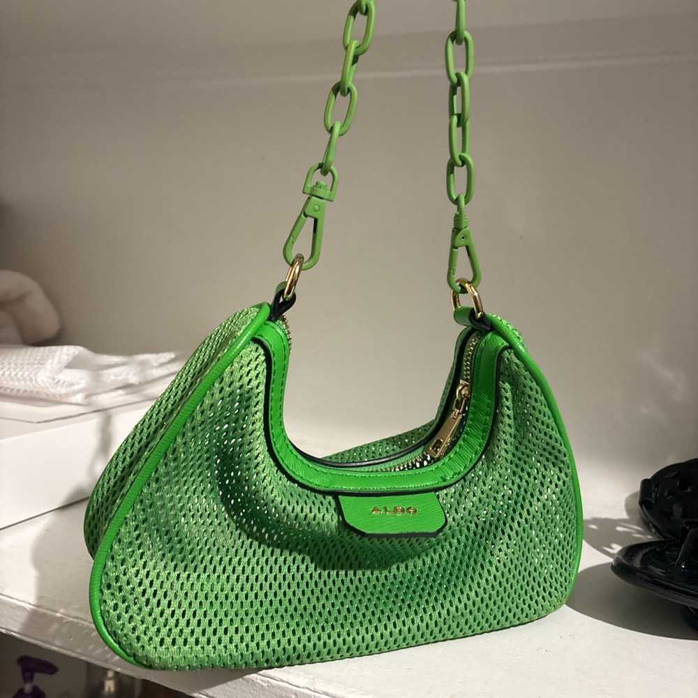 ALDO Vibrant Green Mesh Shoulder Bag